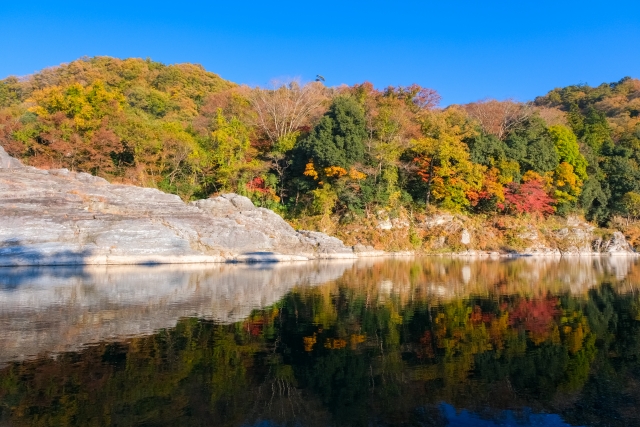 長瀞の秋の紅葉