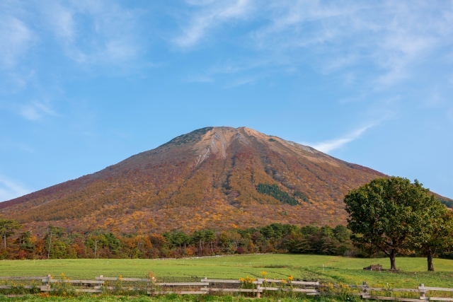 鳥取県大山の秋の紅葉