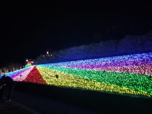 道の駅おおとう桜街道の冬イルミネーション