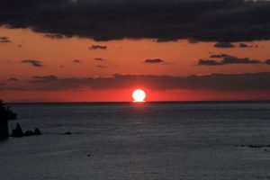 宿毛湾のだるま夕日