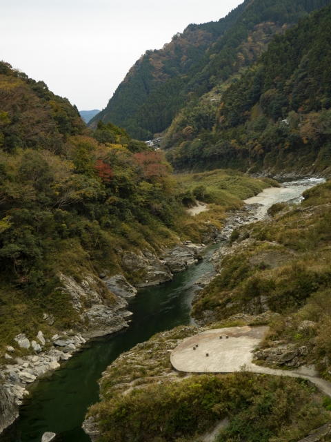 徳島県祖谷渓の秋の紅葉