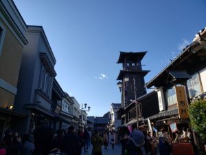 川越の蔵造りの町並み