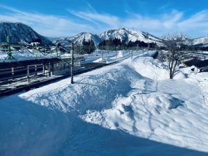 越後湯沢の雪景色と温泉