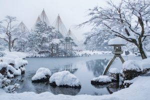 金沢・兼六園の冬景色