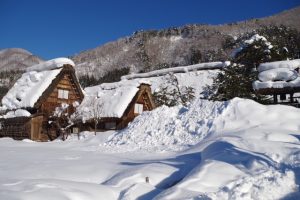 白川郷の雪景色