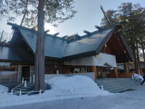 雪に包まれた北海道神宮